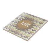 Melon Brandy Scribble ZigZag Muster Fliese (Seite)