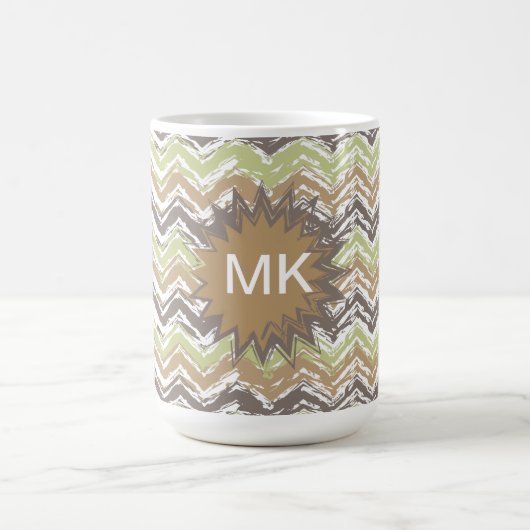 Melon Brandy Scribble ZigZag Muster Kaffeetasse (Mittel)