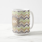Melon Brandy Scribble ZigZag Muster Kaffeetasse (VorderseiteRechts)