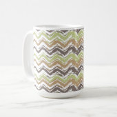 Melon Brandy Scribble ZigZag Muster Kaffeetasse (Vorderseite Links)