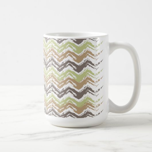 Melon Brandy Scribble ZigZag Muster Kaffeetasse (Rechts)