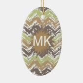 Melon Brandy Scribble ZigZag Muster Keramikornament (Rechts)