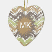Melon Brandy Scribble ZigZag Muster Keramikornament (Links)