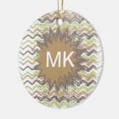 Melon Brandy Scribble ZigZag Muster Keramikornament (Links)