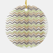 Melon Brandy Scribble ZigZag Muster Keramikornament (Hinten)