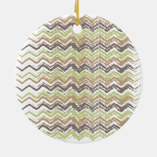 Melon Brandy Scribble ZigZag Muster Keramikornament (Hinten)
