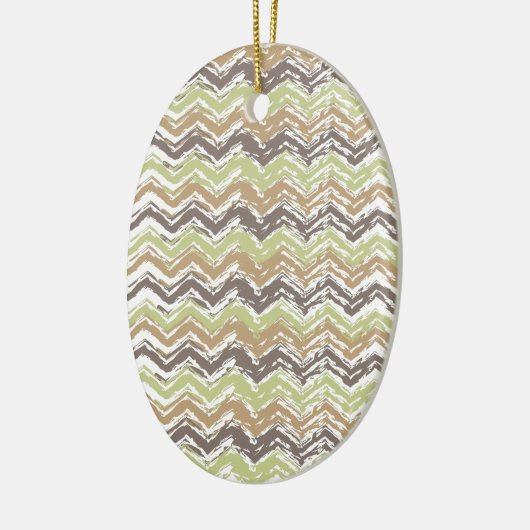 Melon Brandy Scribble ZigZag Muster Keramikornament (Links)
