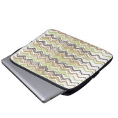 Melon Brandy Scribble ZigZag Muster Laptopschutzhülle (Vorne Knopf)