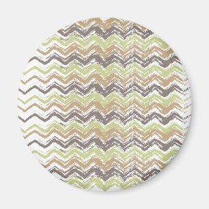 Melon Brandy Scribble ZigZag Muster Magnet