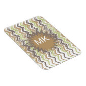 Melon Brandy Scribble ZigZag Muster Magnet (Rechte Seite)