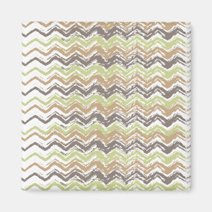 Melon Brandy Scribble ZigZag Muster Magnet