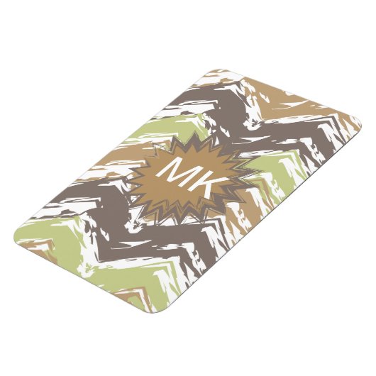 Melon Brandy Scribble ZigZag Muster Magnet (Linke Seite)