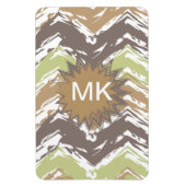 Melon Brandy Scribble ZigZag Muster Magnet (Vertikal)