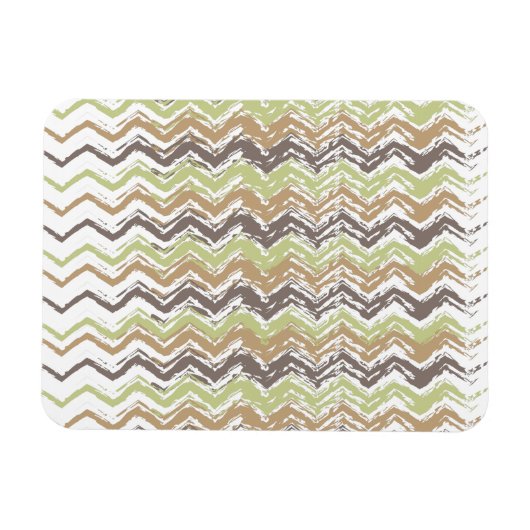 Melon Brandy Scribble ZigZag Muster Magnet (Horizontal)