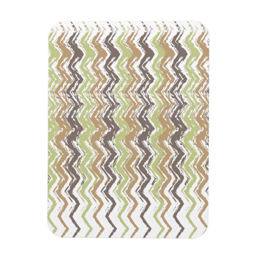 Melon Brandy Scribble ZigZag Muster Magnet (Vertikal)