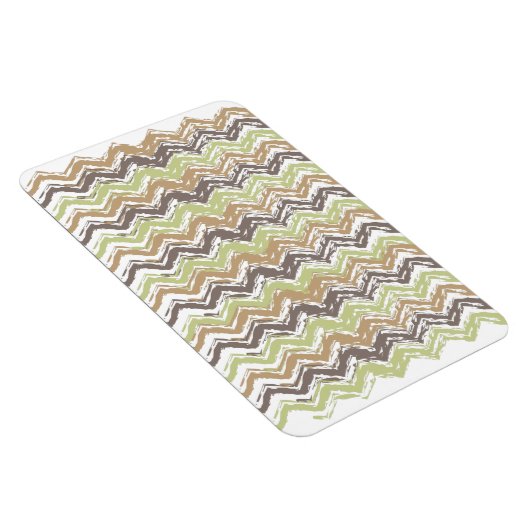 Melon Brandy Scribble ZigZag Muster Magnet (Rechte Seite)