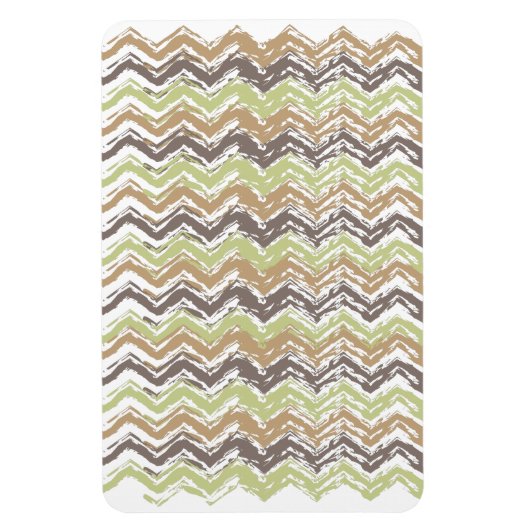 Melon Brandy Scribble ZigZag Muster Magnet (Vertikal)