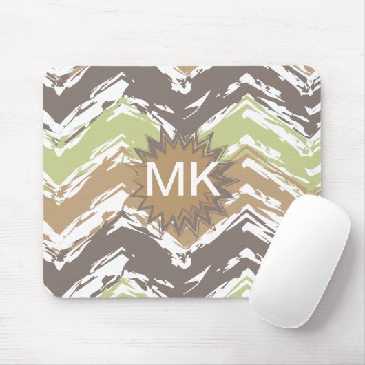 Melon Brandy Scribble ZigZag Muster Mousepad (Mit Mouse)