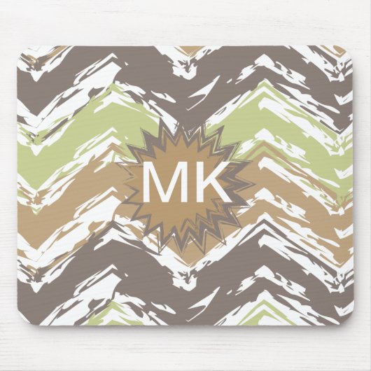 Melon Brandy Scribble ZigZag Muster Mousepad (Vorne)