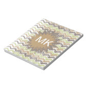 Melon Brandy Scribble ZigZag Muster Notizblock (Rotiert)
