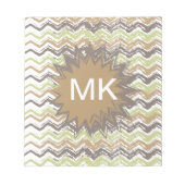 Melon Brandy Scribble ZigZag Muster Notizblock (Vorderseite)