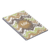 Melon Brandy Scribble ZigZag Muster Notizblock (Rechte Seite)