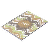 Melon Brandy Scribble ZigZag Muster Notizblock (Linke Seite)