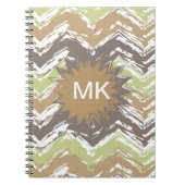 Melon Brandy Scribble ZigZag Muster Notizblock (Vorderseite)