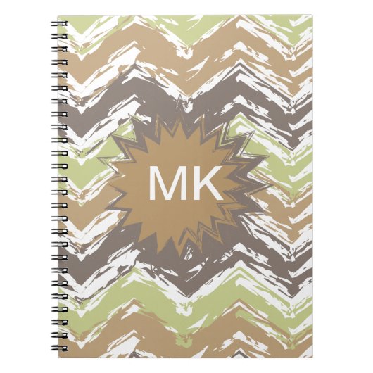 Melon Brandy Scribble ZigZag Muster Notizblock (Vorderseite)