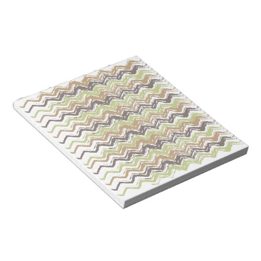Melon Brandy Scribble ZigZag Muster Notizblock (angewinkelt)