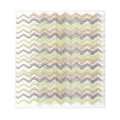 Melon Brandy Scribble ZigZag Muster Notizblock (Vorderseite)