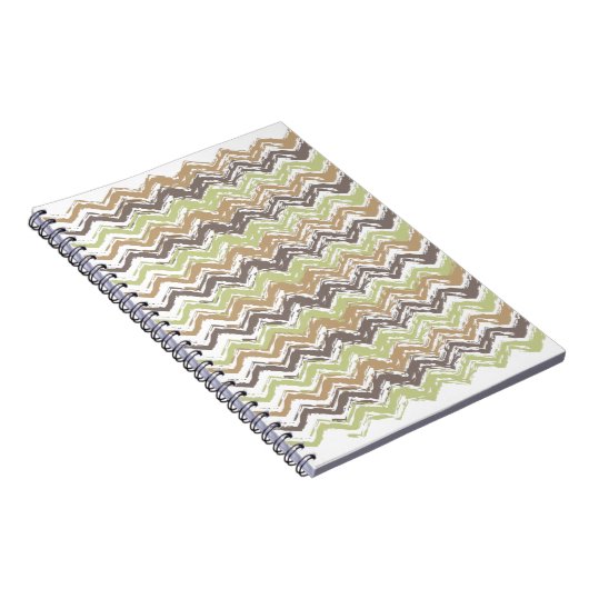 Melon Brandy Scribble ZigZag Muster Notizblock (Rechte Seite)