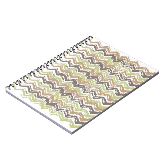 Melon Brandy Scribble ZigZag Muster Notizblock (Linke Seite)