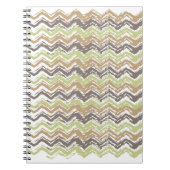 Melon Brandy Scribble ZigZag Muster Notizblock (Vorderseite)