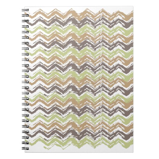 Melon Brandy Scribble ZigZag Muster Notizblock (Vorderseite)