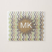 Melon Brandy Scribble ZigZag Muster Puzzle (Horizontal)