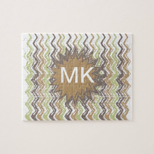 Melon Brandy Scribble ZigZag Muster Puzzle (Horizontal)