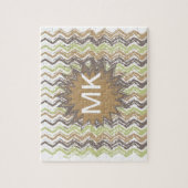 Melon Brandy Scribble ZigZag Muster Puzzle (Vertikal)