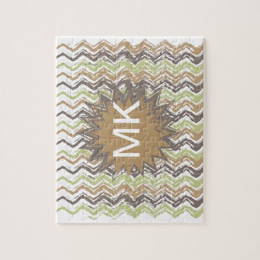Melon Brandy Scribble ZigZag Muster Puzzle (Vertikal)