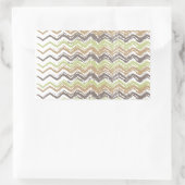 Melon Brandy Scribble ZigZag Muster Rechteckiger Aufkleber (Tasche)