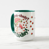 Melon-Choly? Heute nicht! - Niedliche Katze mit Wa Tasse (Vorderseite Links)