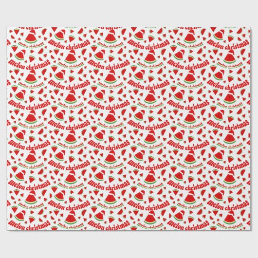 Melon Christmas Pattern Geschenkpapier (Flach)