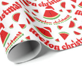 Melon Christmas Pattern Geschenkpapier (Rolleneckpunkt)