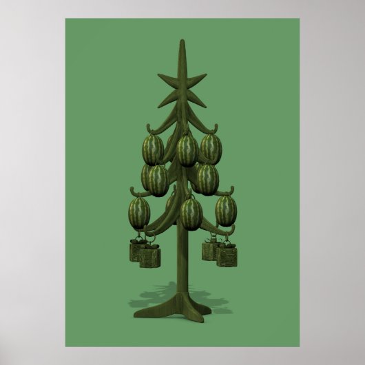 Melon Christmas Tree Poster (Vorne)