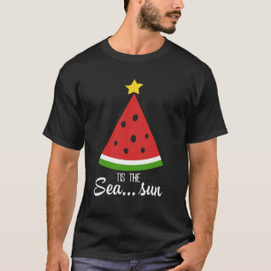 Melon Christmas Tree Tis The Sea T-Shirt