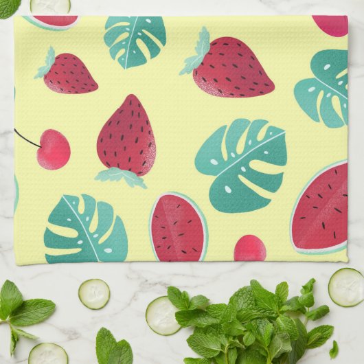 Melon Colorful Geschirrtuch (Gefaltet)