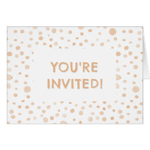 Melon Confetti Watercolor Dots Birthday Einladung