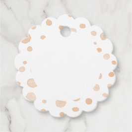 Melon Confetti Watercolor Dots Favor Tags Geschenkanhänger