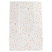 Melon Confetti Watercolor Dots Geschenktasche Mittlere Geschenktüte (Rückseite)