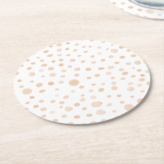 Melon Confetti Watercolor Dots Paper Untersetzer (Angewinkelt)